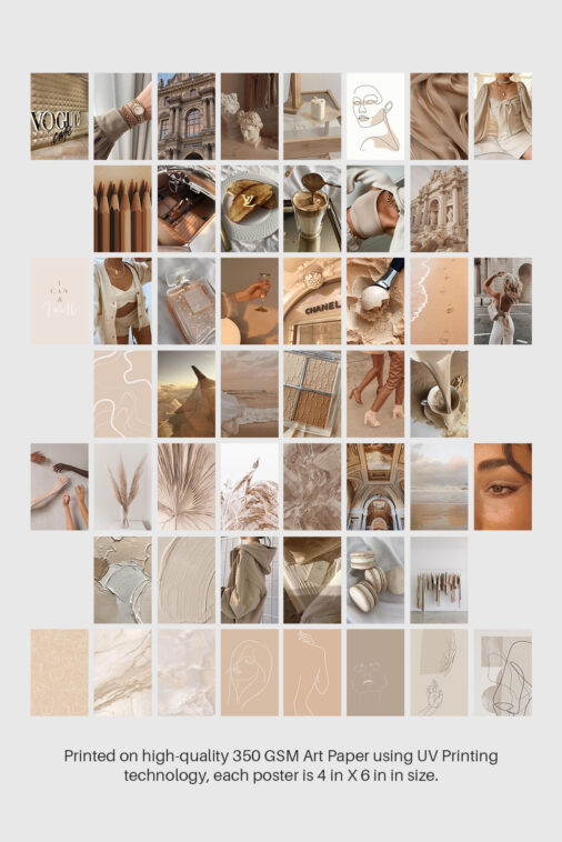 50 Beige Aesthetic Wall Collage - Image 4