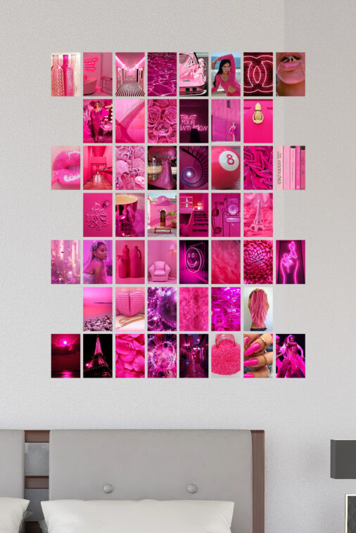 50 Boujee Pink Aesthetic Wall Collage