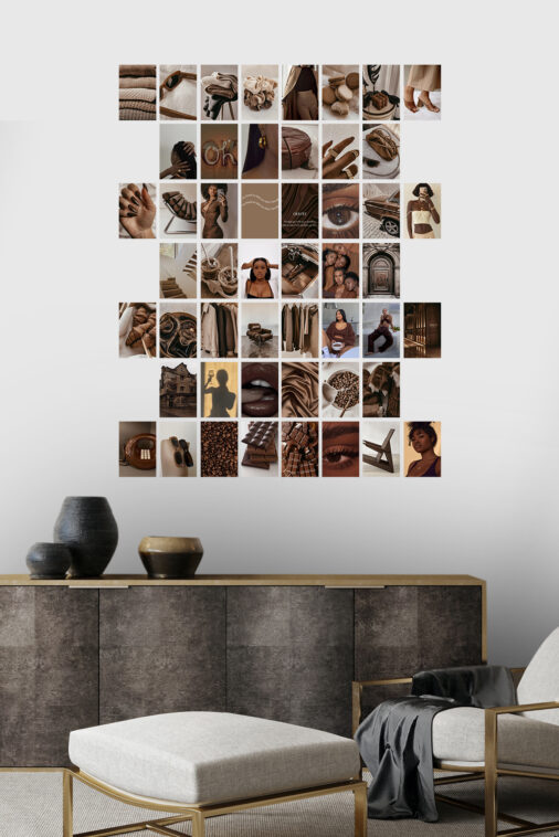 50 Dark Brown Aesthetic Wall Collage - Image 3