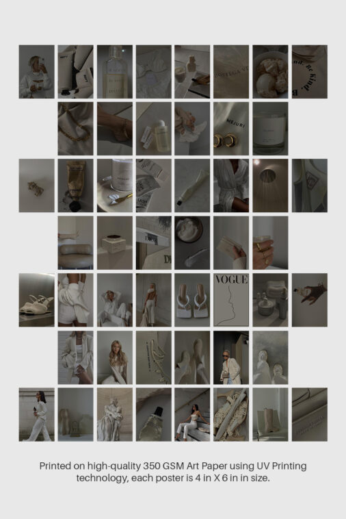 50 Dark Cream Aesthetic Wall Collage - Image 5