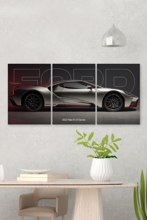 2022 Ford GT LM Edition Split Poster Supercar
