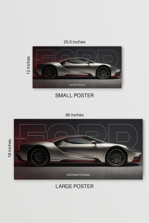 2022 Ford GT LM Edition Split Poster Supercar - Image 6