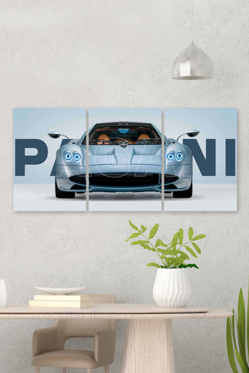 2022 Pagani Huayra Codalunga Split Poster Supercar