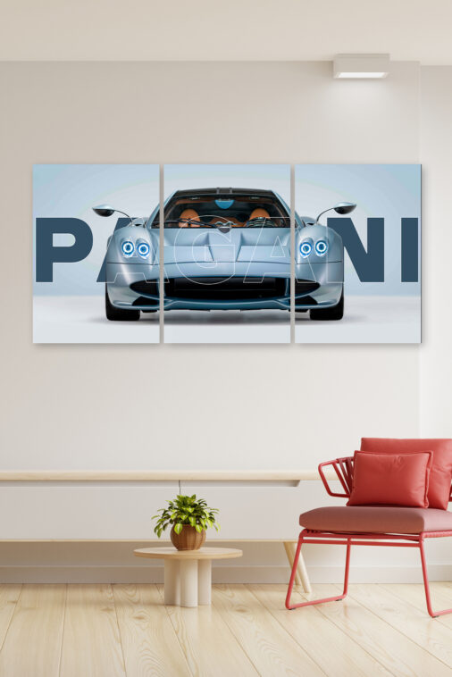 2022 Pagani Huayra Codalunga Split Poster Supercar - Image 3