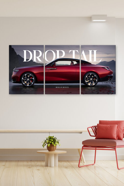 2024 Rolls Royce Droptail La Rose Noire Split Poster Supercar - Image 3