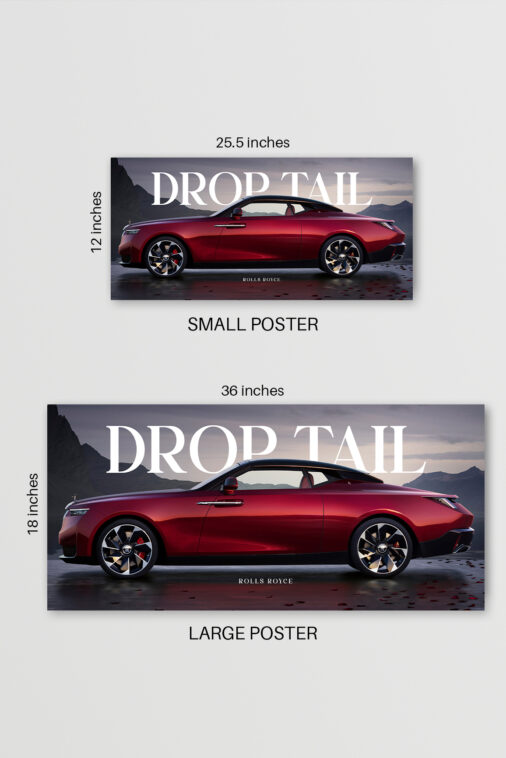 2024 Rolls Royce Droptail La Rose Noire Split Poster Supercar - Image 6