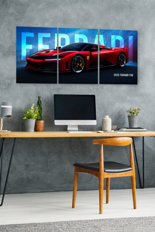 2025 Ferrari F80 Split Poster Supercar - Image 4