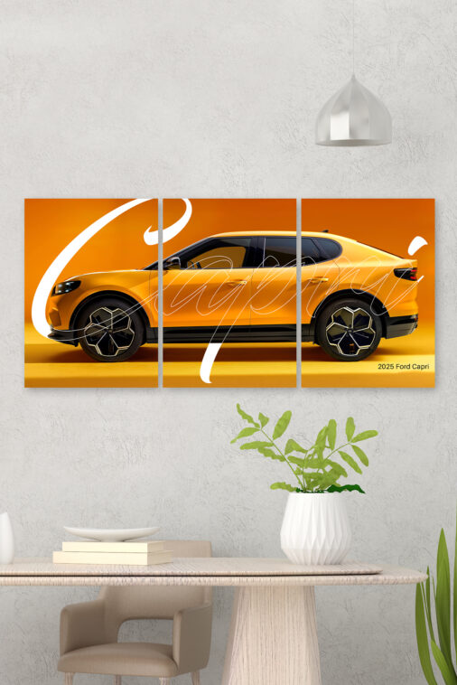 2025 Ford Capri Split Poster Supercar