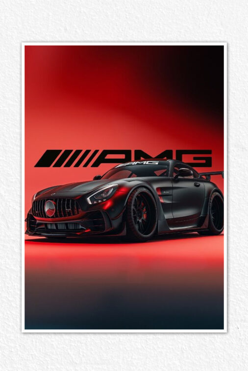 Amg GT R Conceptual Art Orange Maisto 1 Poster Cars Collection