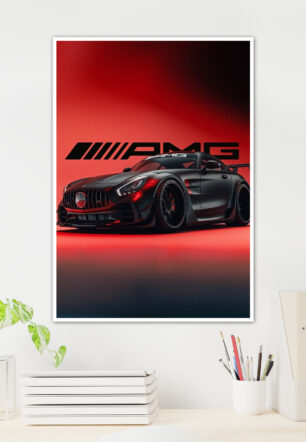 Amg GT R Conceptual Art Orange Maisto 1 Poster Cars Collection - Image 2
