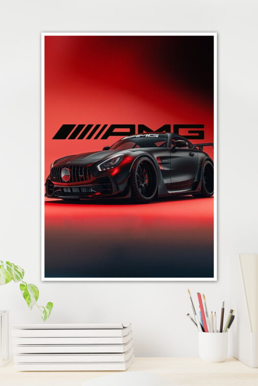 Amg GT R Conceptual Art Orange Maisto 1 Poster Cars Collection - Image 2