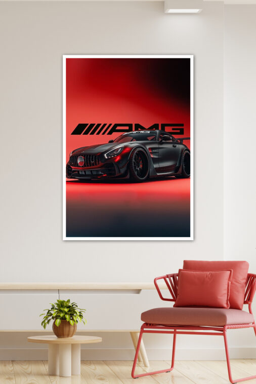 Amg GT R Conceptual Art Orange Maisto 1 Poster Cars Collection - Image 3