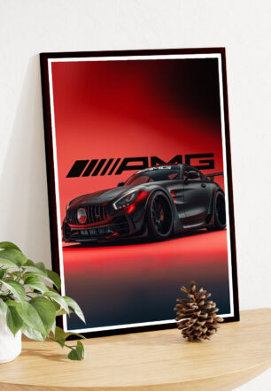 Amg GT R Conceptual Art Orange Maisto 1 Poster Cars Collection - Image 4