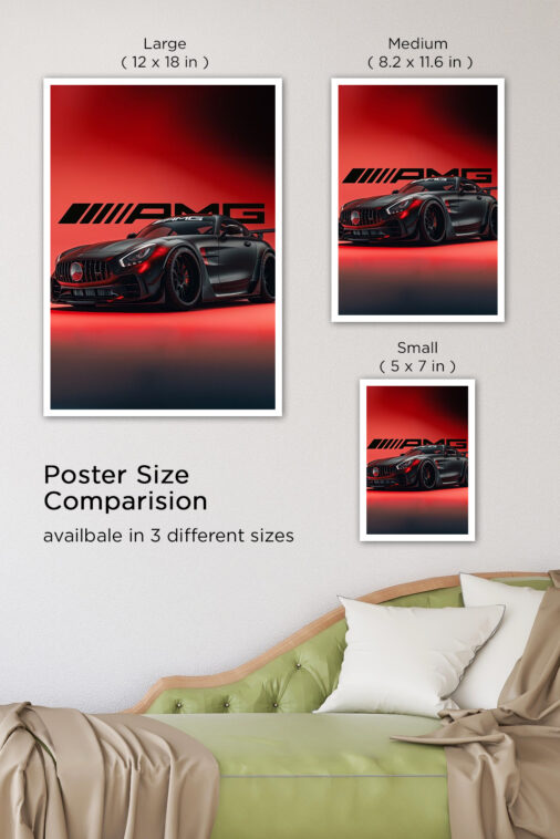 Amg GT R Conceptual Art Orange Maisto 1 Poster Cars Collection - Image 7