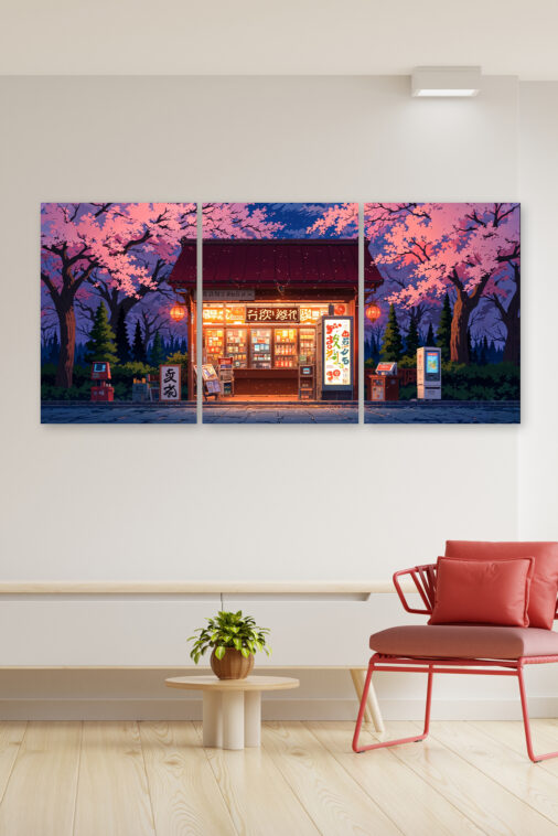 Anime Convenience Store Night Cherry Blossoms Poster The Uncollectible - Image 3