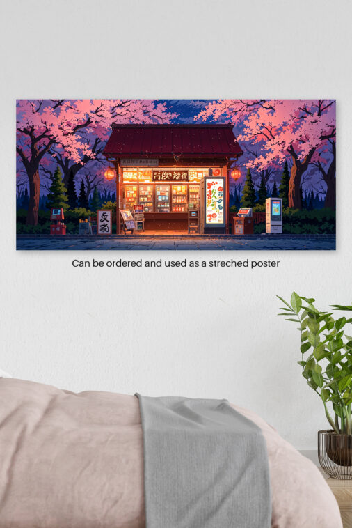 Anime Convenience Store Night Cherry Blossoms Poster The Uncollectible - Image 4