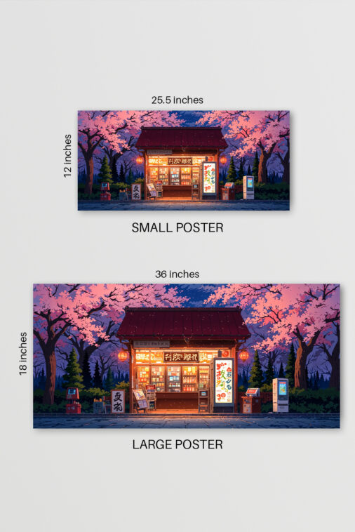 Anime Convenience Store Night Cherry Blossoms Poster The Uncollectible - Image 6