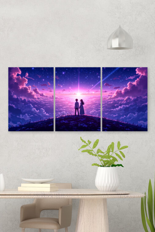 Anime Couple Watching Sunset Sky Poster The Uncollectible
