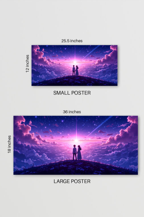 Anime Couple Watching Sunset Sky Poster The Uncollectible - Image 6