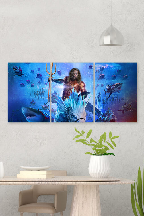 Aquaman and the Lost Kingdom Ocean Battle Ultrawide Poster