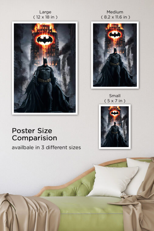 Batman Fire Building Destruction Poster DC Superheroes - Image 7