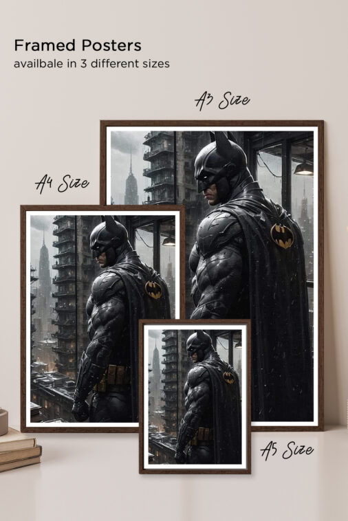 Batman Night City Rain Poster DC Superheroes - Image 6
