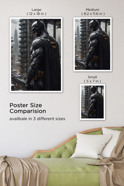 Batman Night City Rain Poster DC Superheroes - Image 8