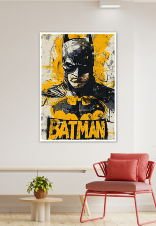 Batman Portrait Yellow Black Poster DC Superheroes - Image 3