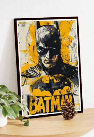 Batman Portrait Yellow Black Poster DC Superheroes - Image 4