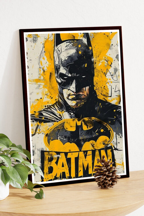 Batman Portrait Yellow Black Poster DC Superheroes - Image 4