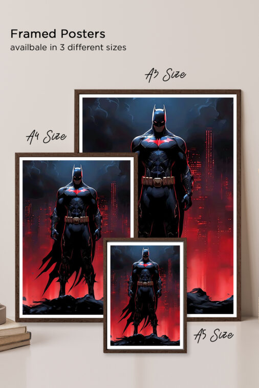 Batman Red Night City Poster DC Superheroes - Image 5