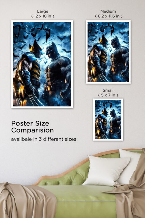 Batman Vs Wolverine Crossover Poster DC Marvel - Image 7