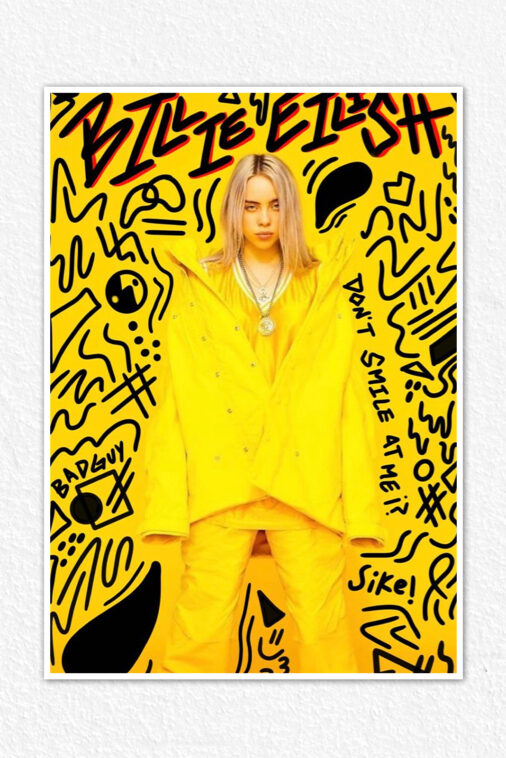 Billie Eilish Yellow Fever Music Poster