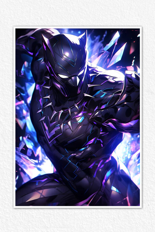 Black Panther Rage Attack Poster Marvel Collection