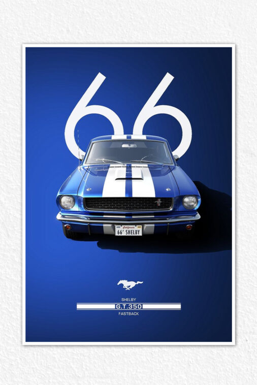 Blue Shelby Mustang Poster Cars Collection