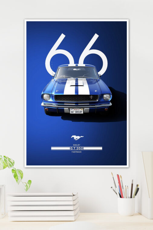 Blue Shelby Mustang Poster Cars Collection - Image 3