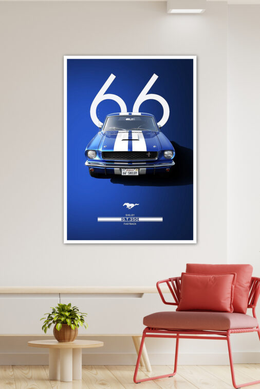 Blue Shelby Mustang Poster Cars Collection - Image 4