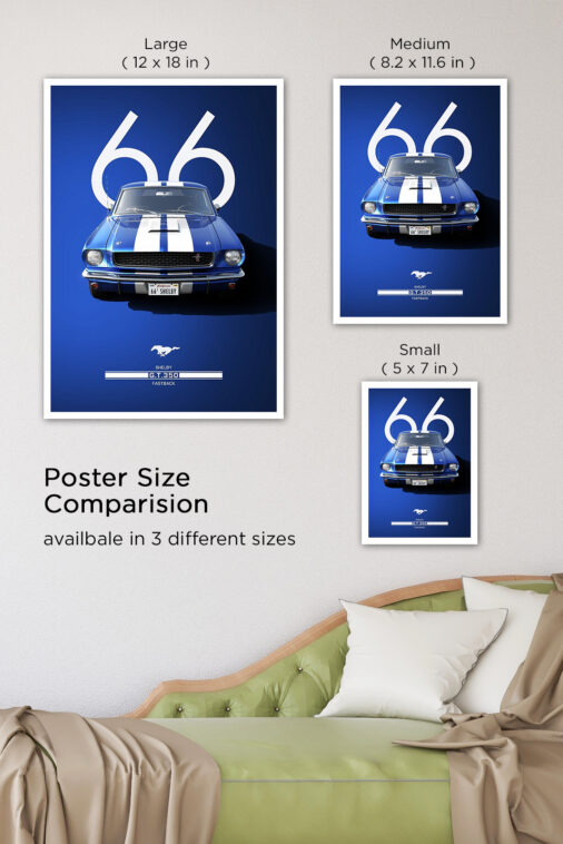 Blue Shelby Mustang Poster Cars Collection - Image 8