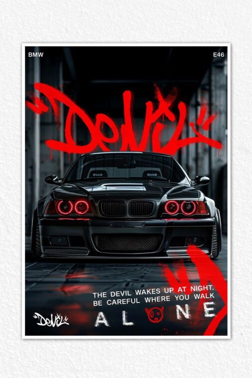 BMW Alone Devil Poster Cars Collection