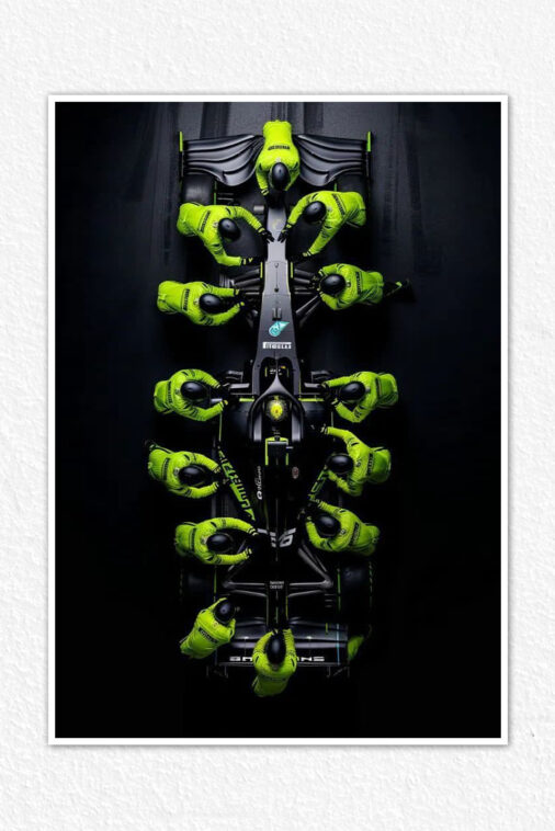 Brawn GP 2020 Black Color Poster Cars Collection