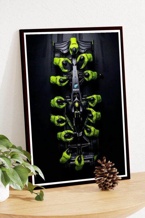 Brawn GP 2020 Black Color Poster Cars Collection - Image 5