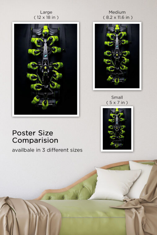 Brawn GP 2020 Black Color Poster Cars Collection - Image 8