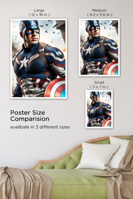 Captain America Blue Suit Star Shield Poster Marvel Collection - Image 7