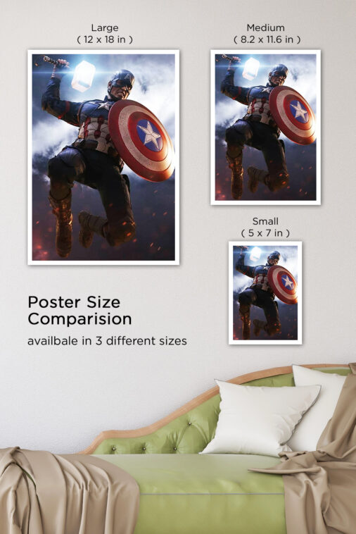 Captain America Worthy Mjolnir Poster Marvel Collection - Image 8