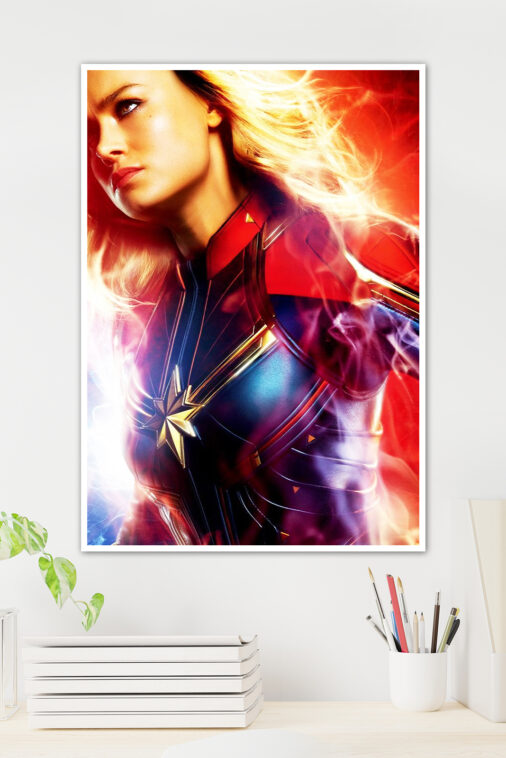 Captain Marvel Movie Poster Close Up Poster Marvel Collection - Image 3