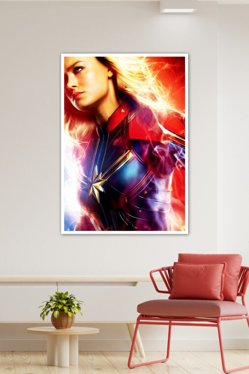 Captain Marvel Movie Poster Close Up Poster Marvel Collection - Image 4
