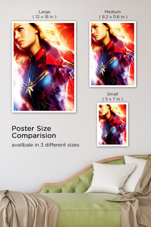 Captain Marvel Movie Poster Close Up Poster Marvel Collection - Image 8