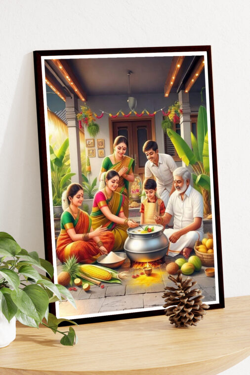 Celebrating Togetherness With Family With Pongal Cultural Poster - Image 5