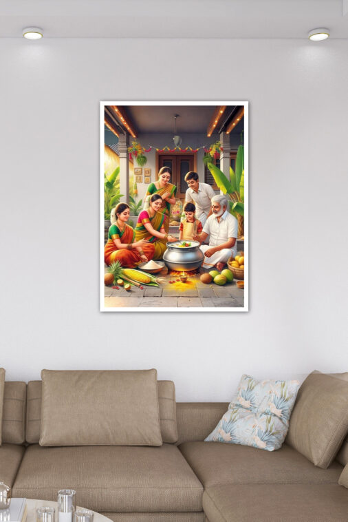 Celebrating Togetherness With Family With Pongal Cultural Poster - Image 7