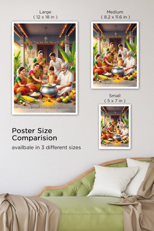 Celebrating Togetherness With Family With Pongal Cultural Poster - Image 8